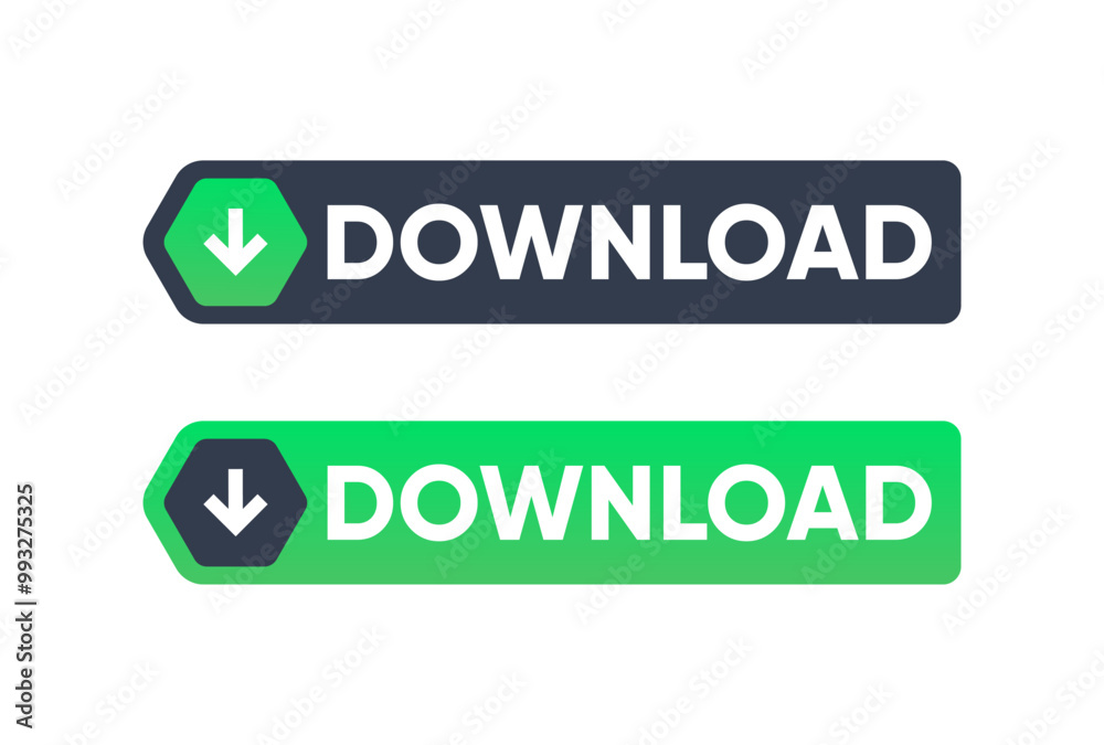 Set of Download Button banner vector design Set of Download Button banner vector design
