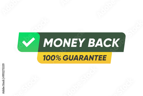 Money back guarantee banner sign badge vector design 