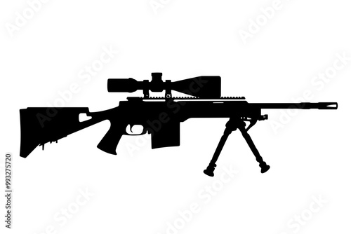 silhouette of a sniper pistol