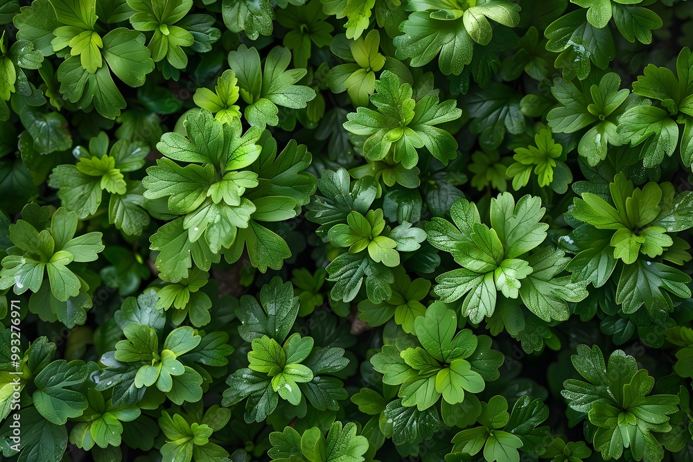 Lush Green Foliage Background for Nature-Themed Print Design and Posters