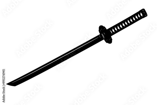 silhouette of a Tactical Katana