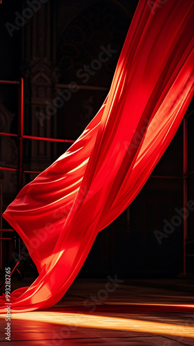 Wallpaper Mural red curtain background Torontodigital.ca