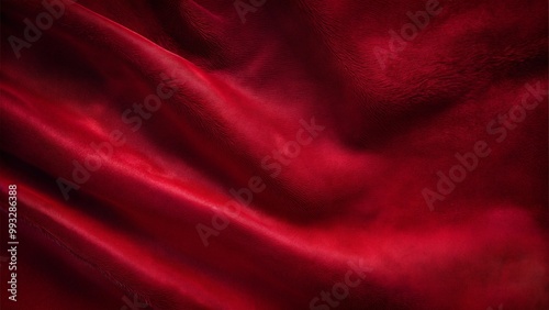 Rich burgundy velvet fabric texture for luxurious design, copy space