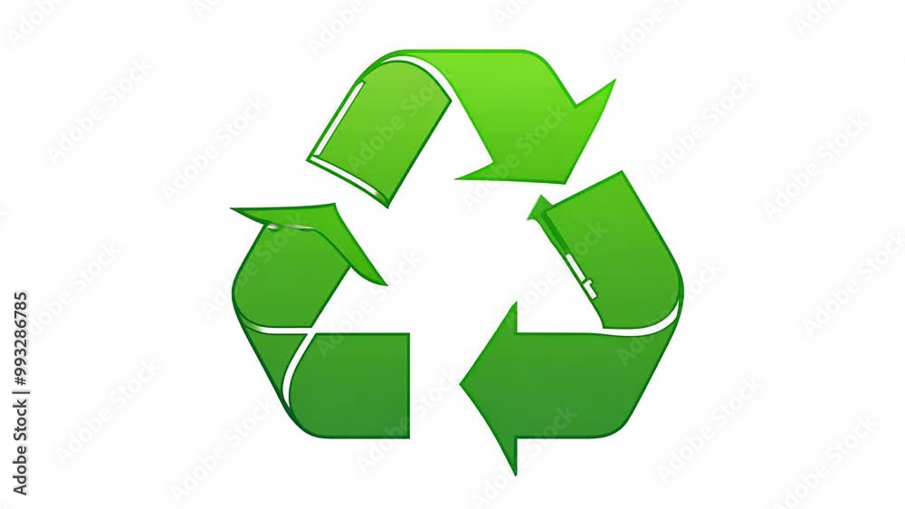 recycle symbol green, white background recycle symbol green, white background