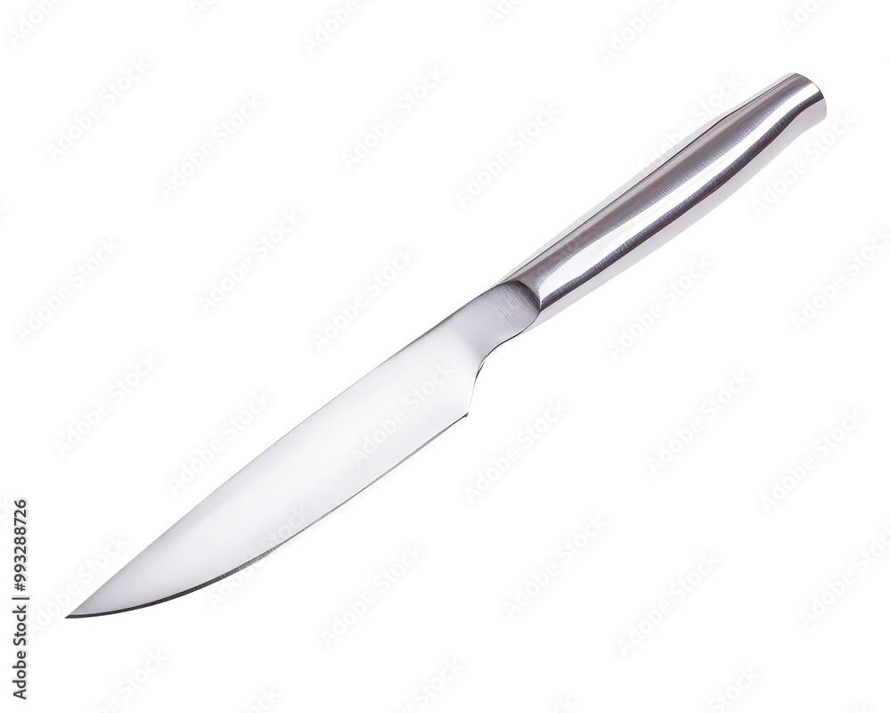 A silver knife is shown on transparency background A silver knife is shown on transparency background