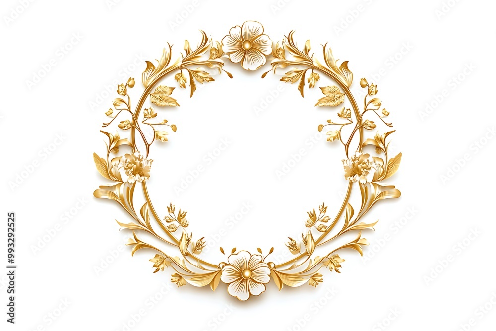 golden decoration ornament 3d render, luxury ornament isolated white background golden decoration ornament 3d render, luxury ornament isolated white background