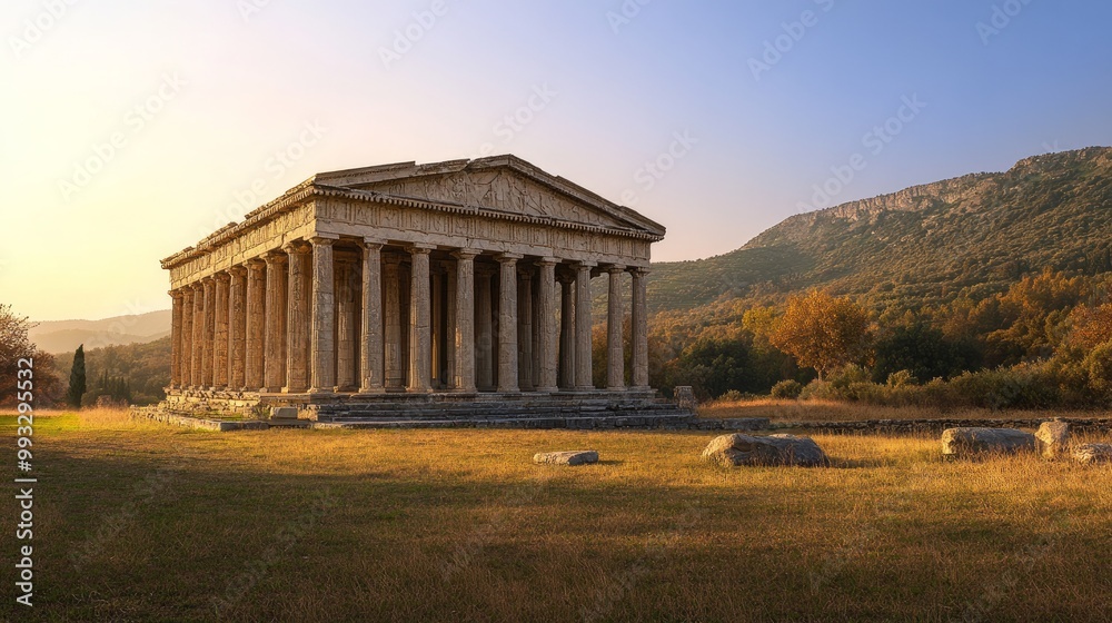 Obraz premium Temple of Artemis at Sardeis, The Hellenistic era, in the third century BC, saw the beginning of the temple's construction.