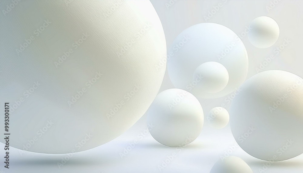 White spheres of balls on a gray background. Snowy white balls. Flowing white soft spheres. Abstract background with dynamic 3d spheres. Trendy cover or banner design template. Abstract gray bokeh White spheres of balls on a gray background. Snowy white balls. Flowing white soft spheres. Abstract background with dynamic 3d spheres. Trendy cover or banner design template. Abstract gray bokeh