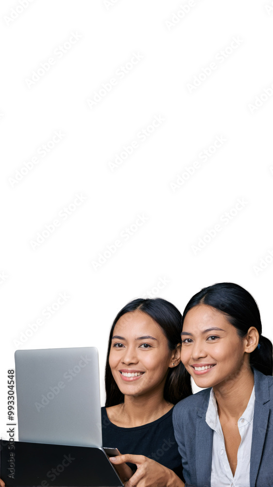Smiling Professional Women Holding Laptop – Transparent Background Mobile Wallpaper Smiling Professional Women Holding Laptop – Transparent Background Mobile Wallpaper