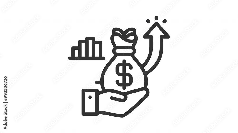 Animated investment with financial growth concept with hand holding money and plant sprouting symbolizing investment progress. Ideal for finance and investmentrelated designs Animated investment with financial growth concept with hand holding money and plant sprouting symbolizing investment progress. Ideal for finance and investmentrelated designs