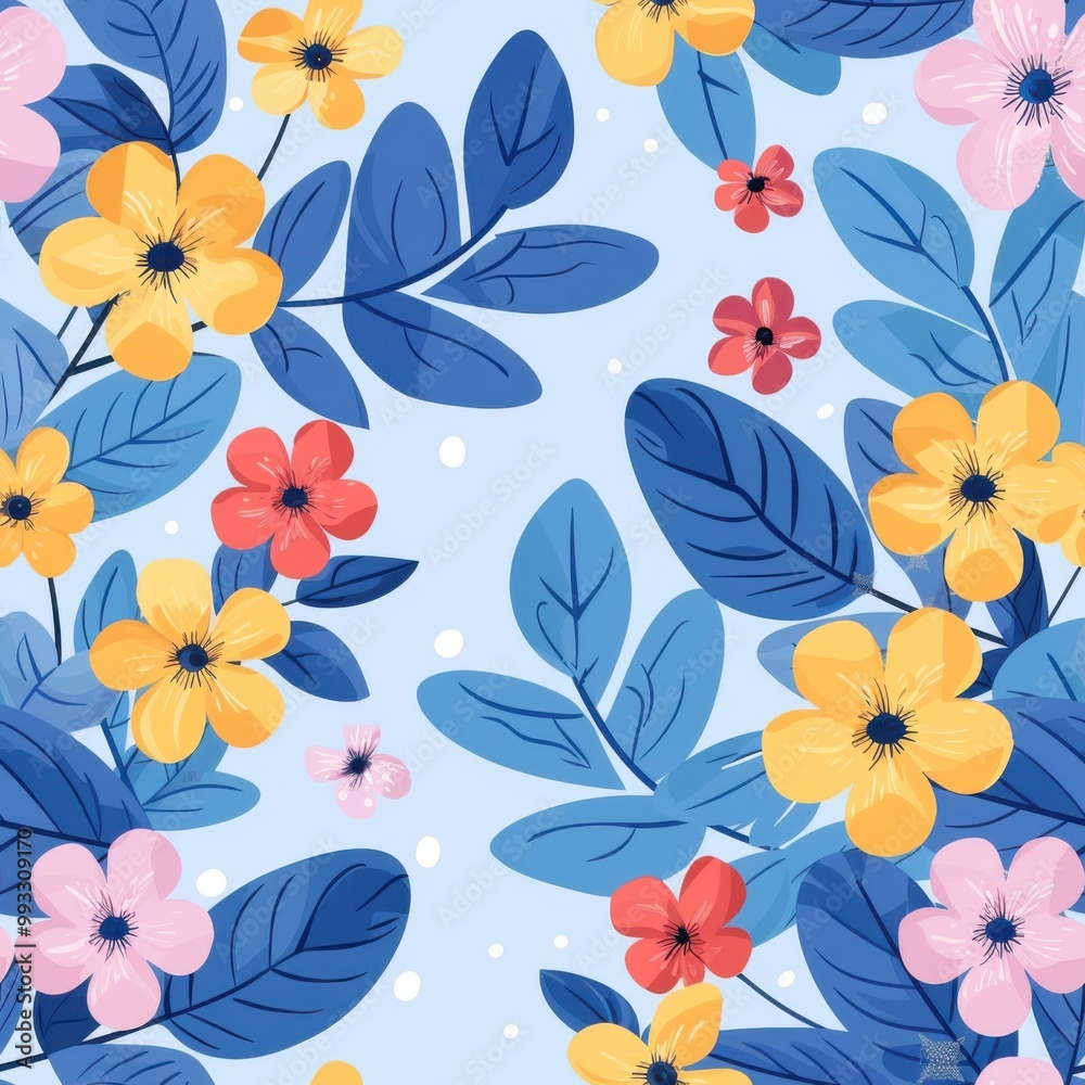 seamless background with flowers seamless background with flowers