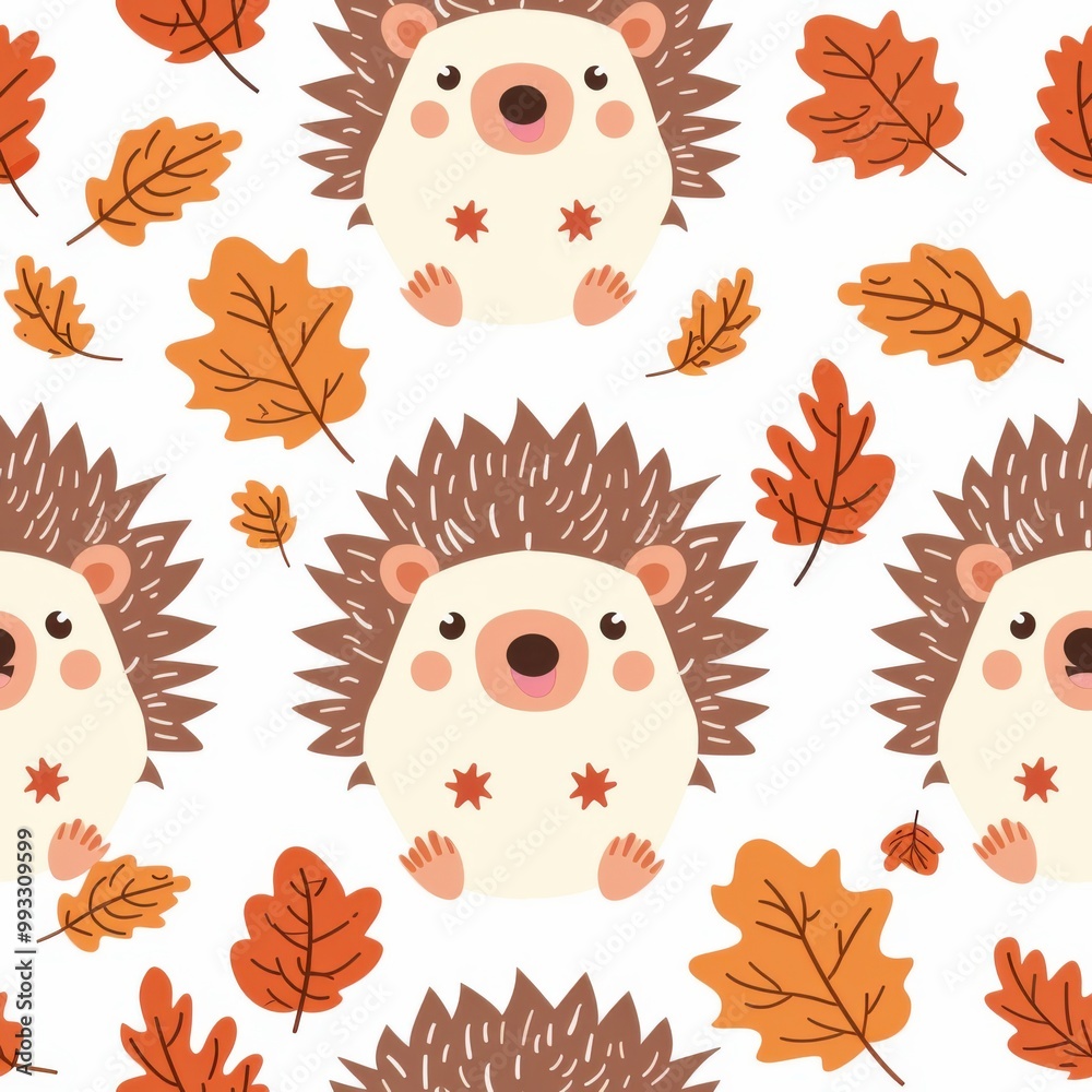 Set of cute autumn owls and colorful fall leaves in a nature-themed cartoon illustration Set of cute autumn owls and colorful fall leaves in a nature-themed cartoon illustration