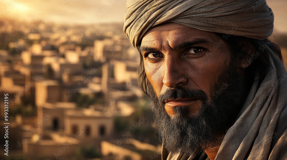 portrait of a man old muslim with a beard portrait of a man old muslim with a beard