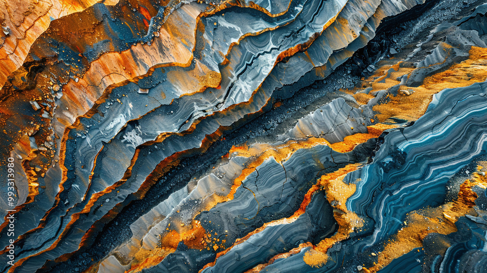 Cross-Section of Rocky Terrain