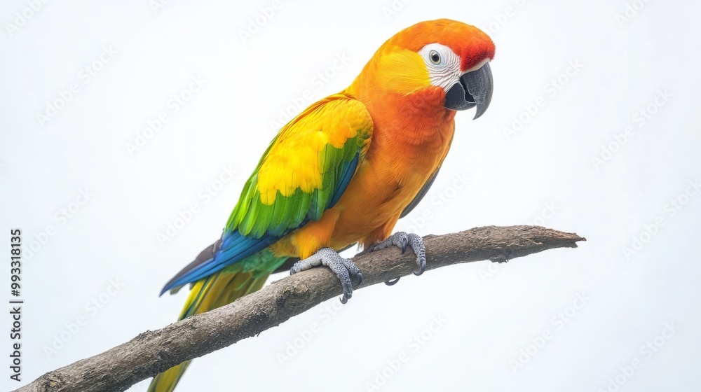 Vibrant Parrot Perched on a Branch Vibrant Parrot Perched on a Branch