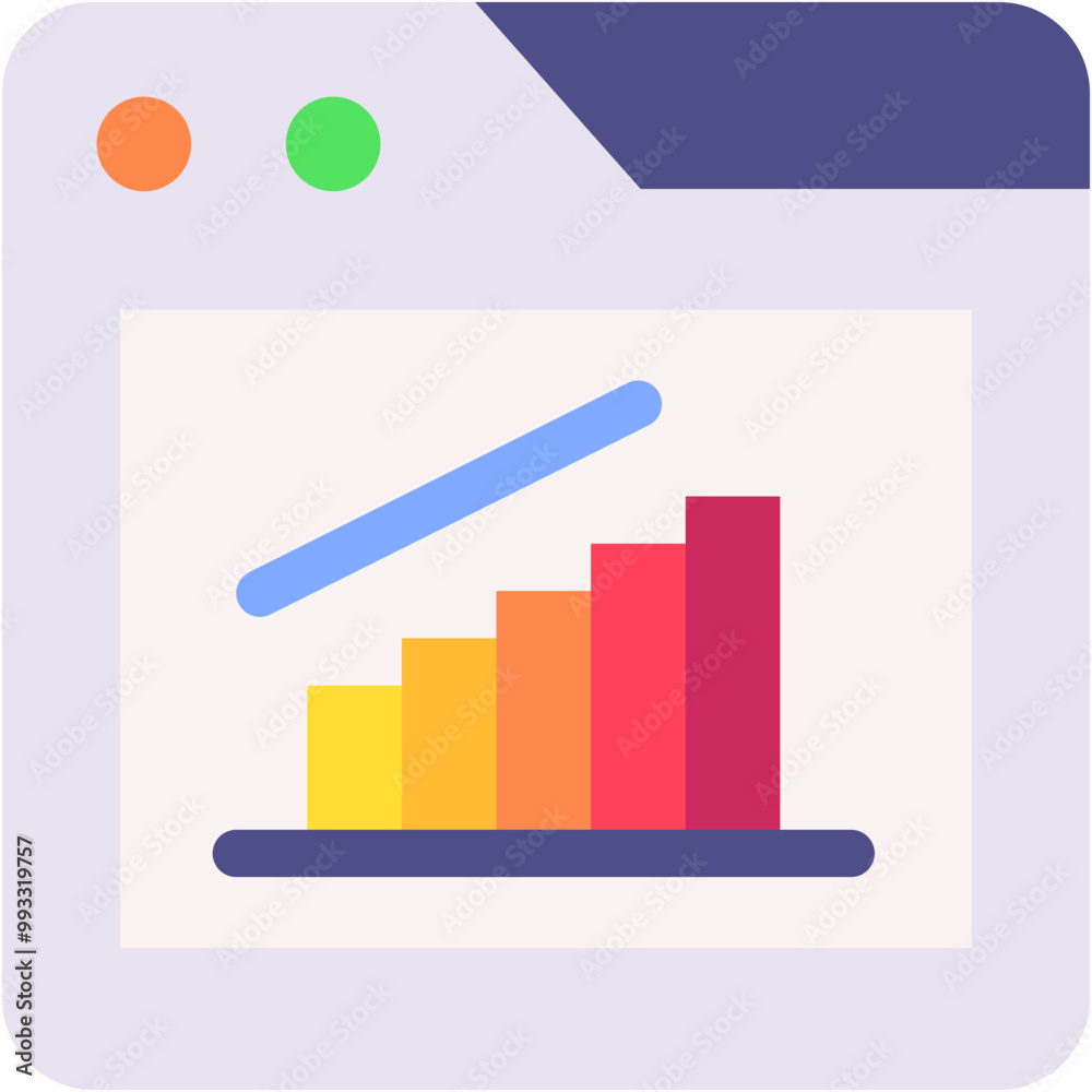 Vector Icon analytics, browser, data, campaign, graph Vector Icon analytics, browser, data, campaign, graph