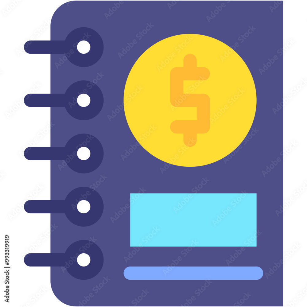 Vector Icon Accounting, book, cash, ledger, money Vector Icon Accounting, book, cash, ledger, money