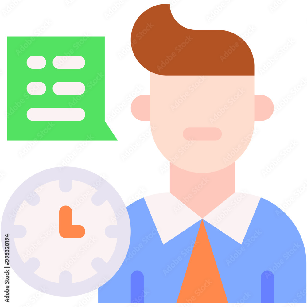 Vector Icon usinessman, consultant, manager, time, human Vector Icon usinessman, consultant, manager, time, human