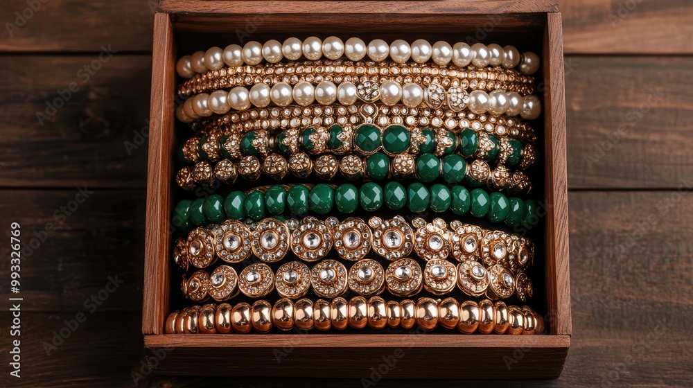 Celebrating Tradition: Vibrant Indian Bridal Jewelry Collection in Ornate Jewelry Box Celebrating Tradition: Vibrant Indian Bridal Jewelry Collection in Ornate Jewelry Box