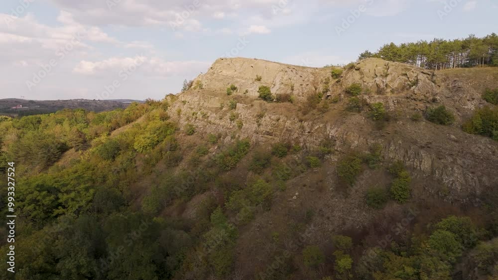 Suburb of the city of Aytos, Bulgaria. Nature and landscape of Bulgaria, drone view. Top cinematic aerial view. Suburb of the city of Aytos, Bulgaria. Nature and landscape of Bulgaria, drone view. Top cinematic aerial view.