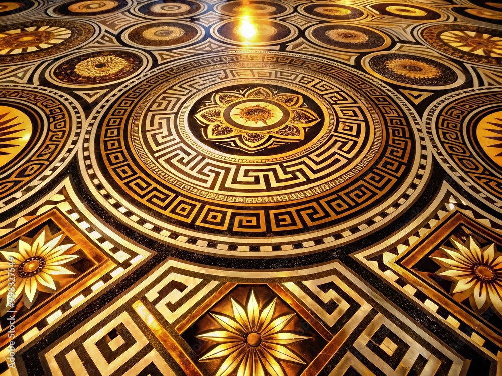 Obraz premium Intricate Greek Patterns and Their Symbolic Meanings in Traditional Art and Design Elements