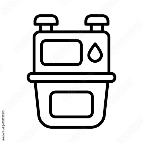 Gas Meter line icon