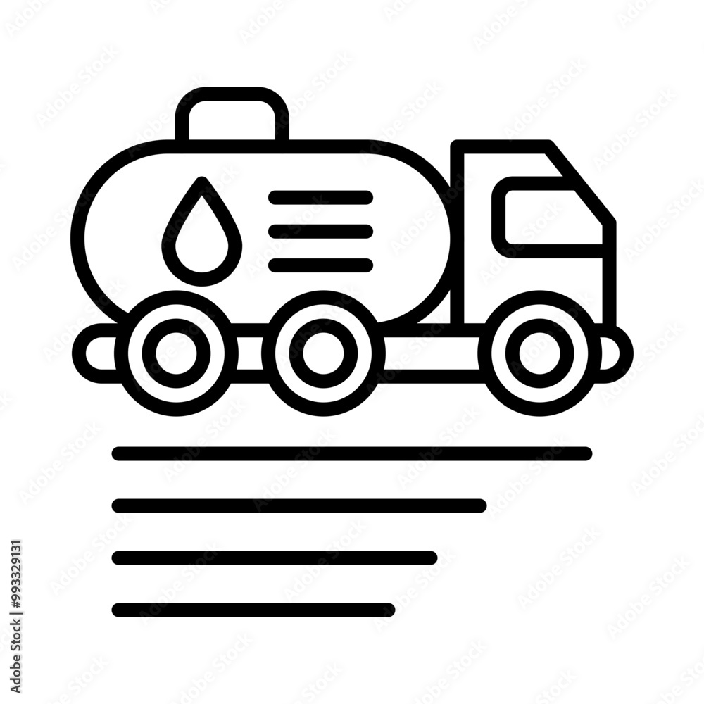 Obraz premium Oil Delivery line icon