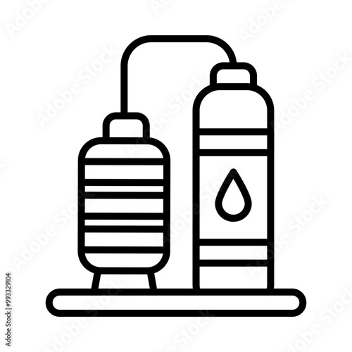 Oil Processing line icon