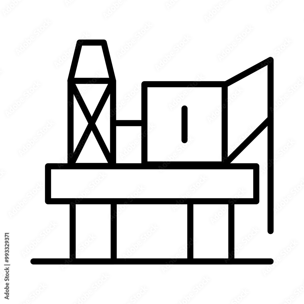 Oil Platform line icon Oil Platform line icon