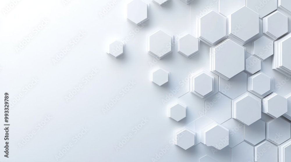 Abstract background featuring hexagonal elements in a white design Abstract background featuring hexagonal elements in a white design