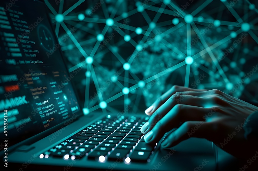 Surrounded by flickering monitors, a hacker wears a hoodie pulled tight, obscuring their identity.