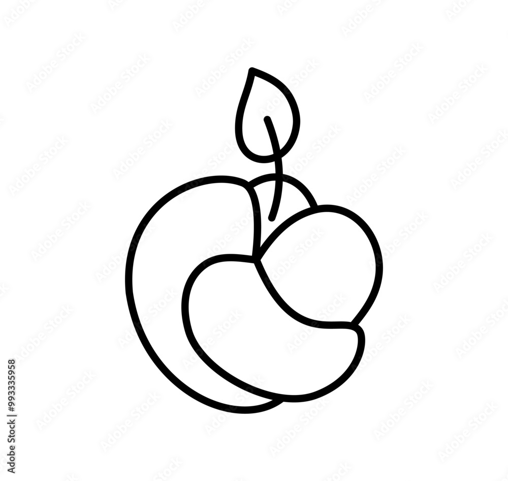 Doodle burning dopamine style outline shell candle. Hand drawn aesthetics line candlestick decor isolated on white background. Holiday, Valentines Day, Birthday, Christmas, church symbol. Vector Doodle burning dopamine style outline shell candle. Hand drawn aesthetics line candlestick decor isolated on white background. Holiday, Valentines Day, Birthday, Christmas, church symbol. Vector
