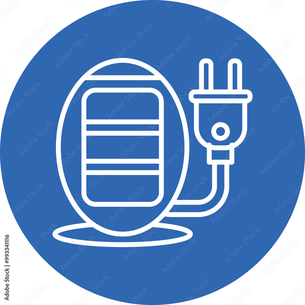 Electric Heater line circle icon Electric Heater line circle icon