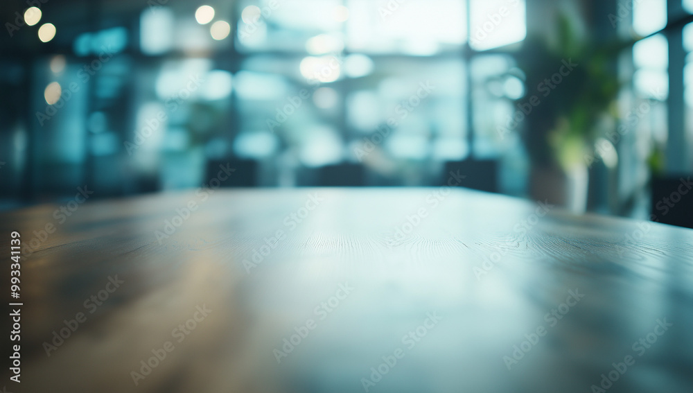 A blurry image of a wooden table in a brightly lit cafe or office. Blurred chairs and windows are visible in the background A blurry image of a wooden table in a brightly lit cafe or office. Blurred chairs and windows are visible in the background