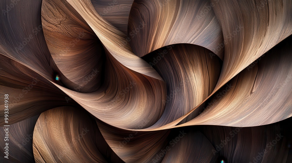Abstract Wooden Texture Background with Curved Lines and Grain Pattern. Abstract Wooden Texture Background with Curved Lines and Grain Pattern.