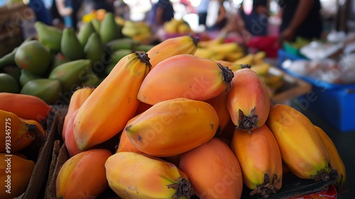 Papayas from Chile at the market. 