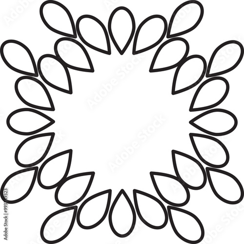 flower petals coloring page