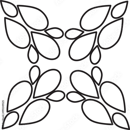 flower petals coloring page
