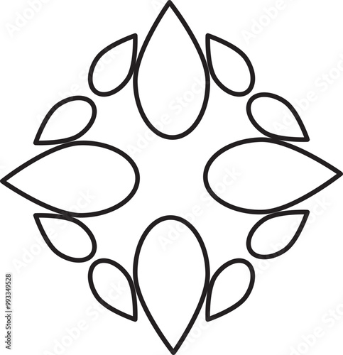 flower petals coloring page
