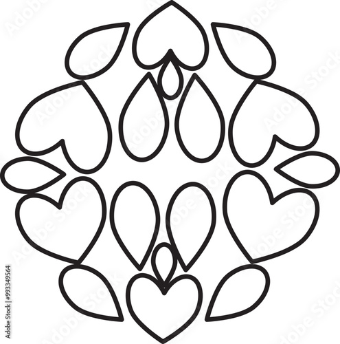 flower petals coloring page