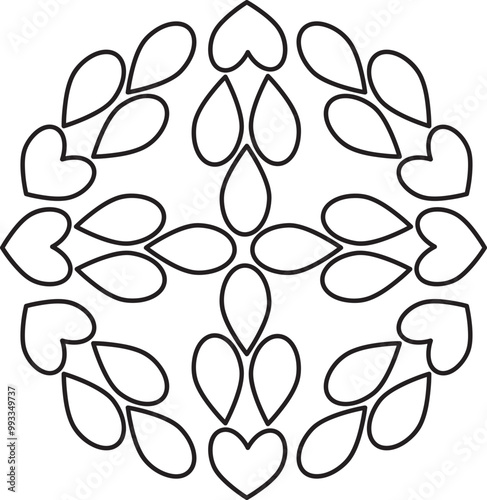 flower petals coloring page