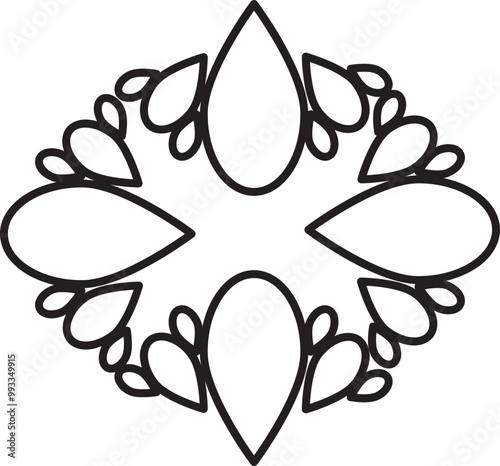 flower petals coloring page