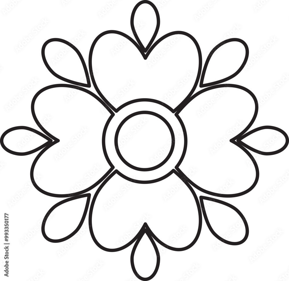 flower petals coloring page flower petals coloring page