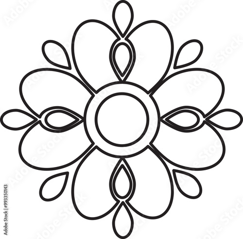 flower petals coloring page