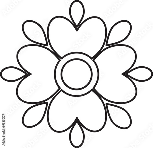 flower petals coloring page