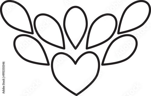 flower petals coloring page