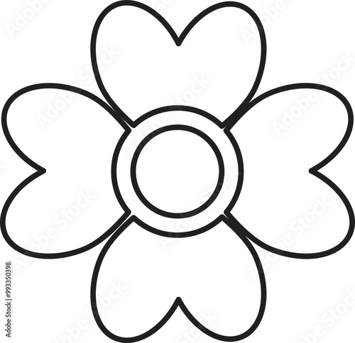 flower petals coloring page
