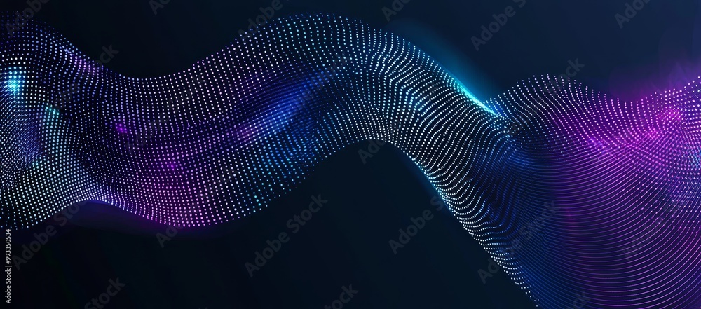 The dot point connects to the gradient line in an abstract manner. It offers the possibility of internationalization in the social network or a connection of business big data.