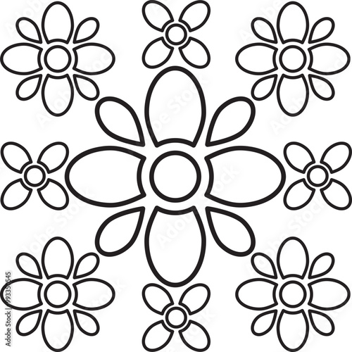 flower petals coloring page