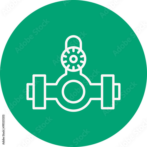 Gas Compression line circle icon
